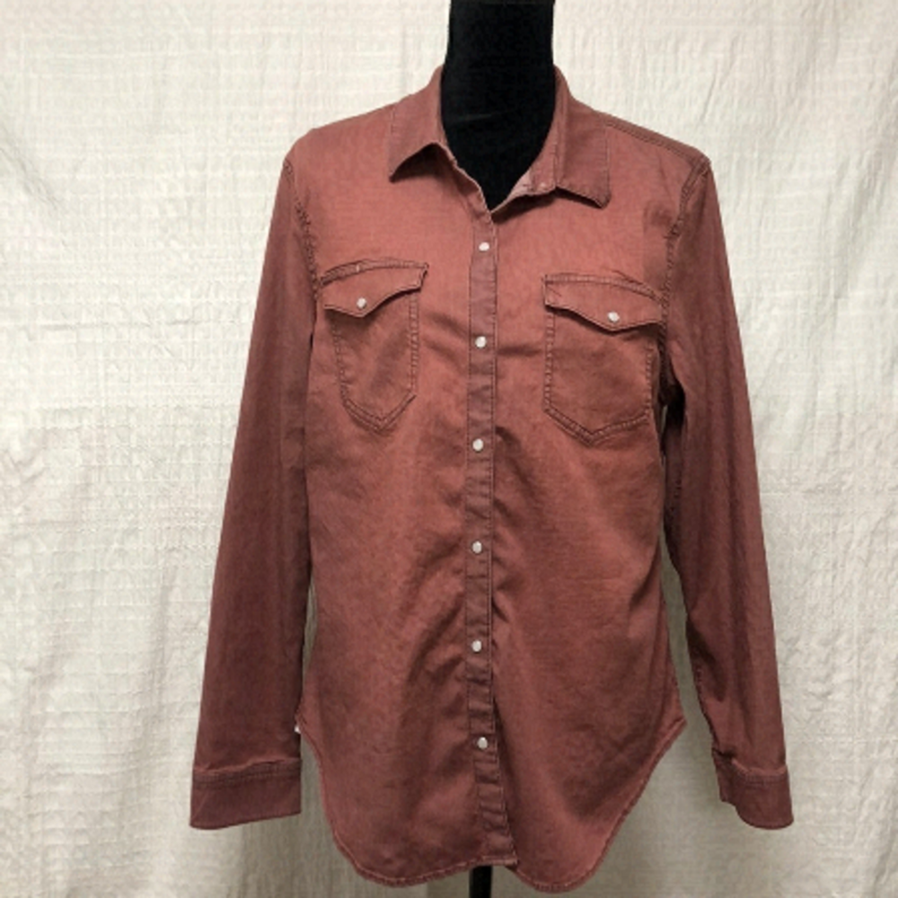 Tahari Ombré Long Sleeve Button Down